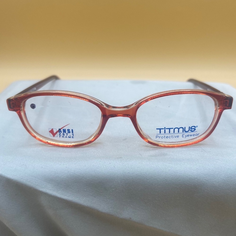 Titmus FC704 BRN CS94 ANSI Z87.1 Safety Glasses Frames Brown Oval 49-18-140